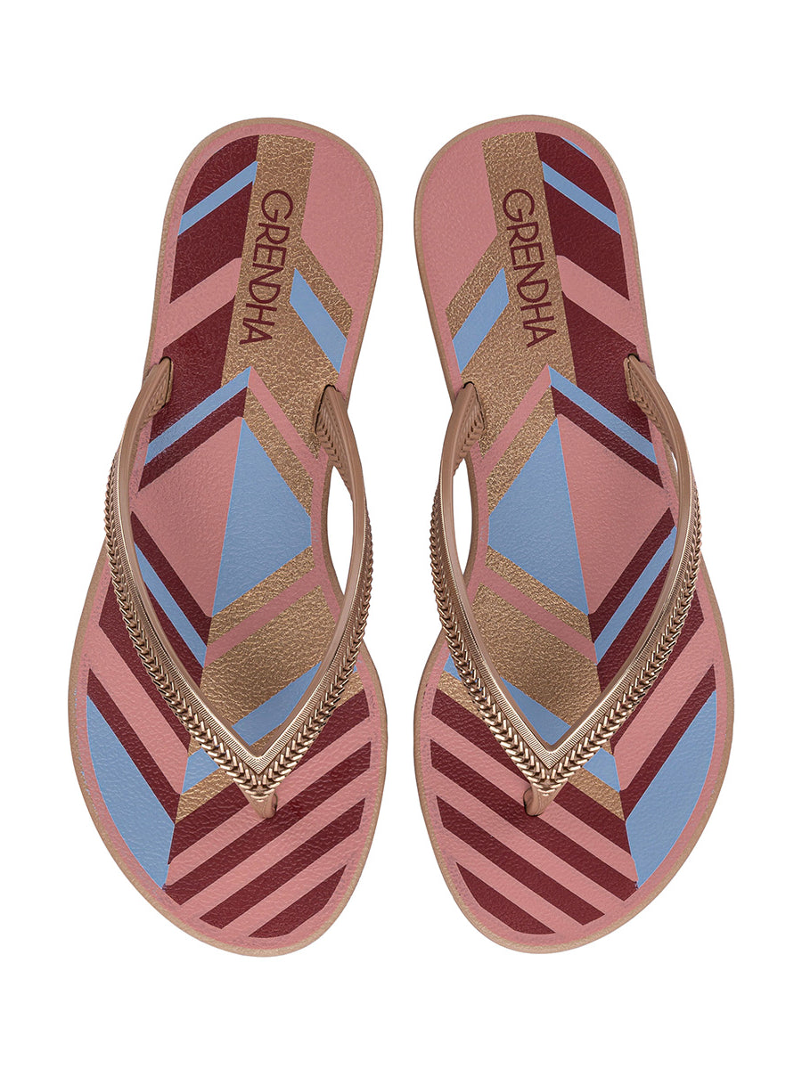 GRENDHA + ACAI ENERGIA FEM - GEOMETRIC BROWN