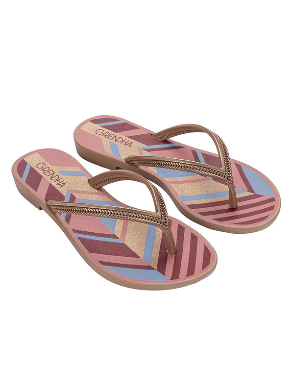 GRENDHA + ACAI ENERGIA FEM - GEOMETRIC BROWN