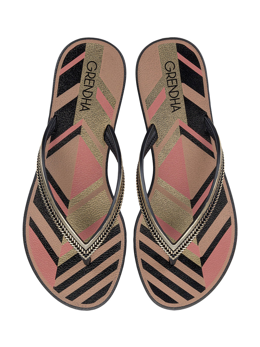GRENDHA + ACAI ENERGIA FEM - GEOMETRIC BLACK