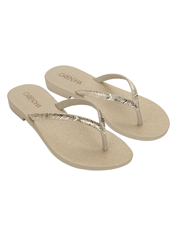 GRENDHA AMOR EM FLOR RAST - GOLD/GOLD GLITTER