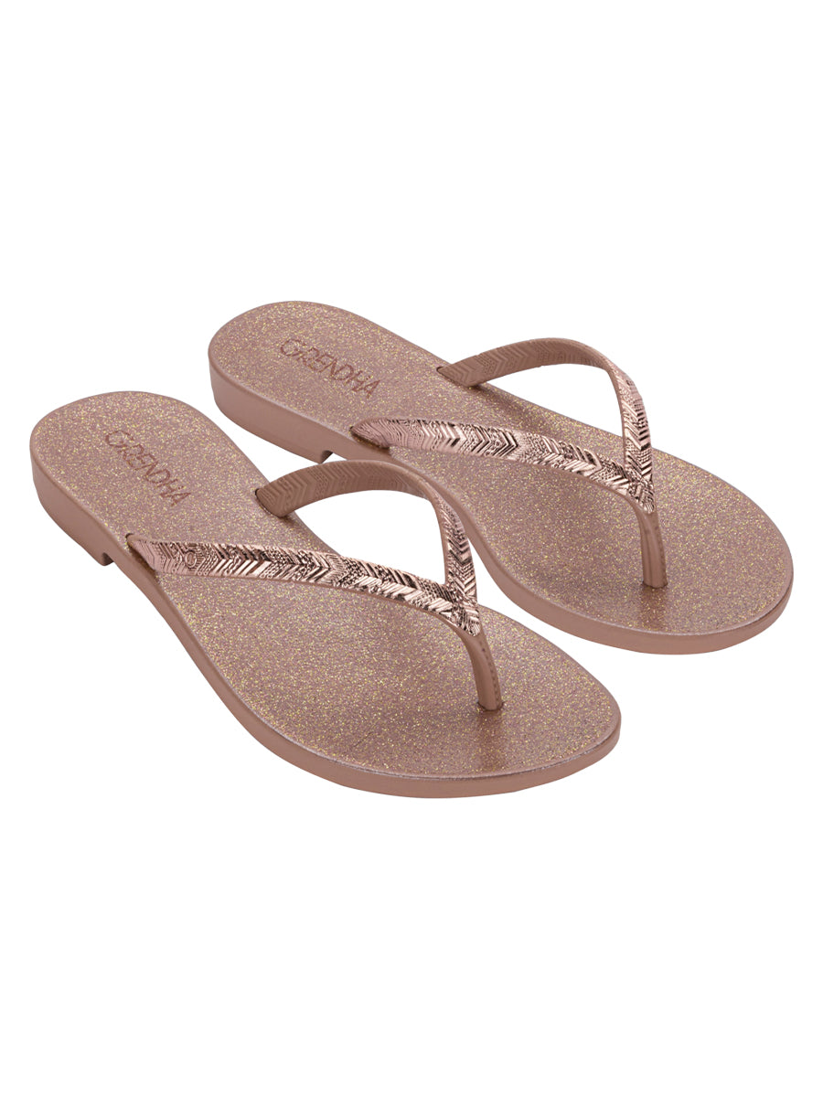 GRENDHA AMOR EM FLOR RAST - ROSE/ROSE GLITTER