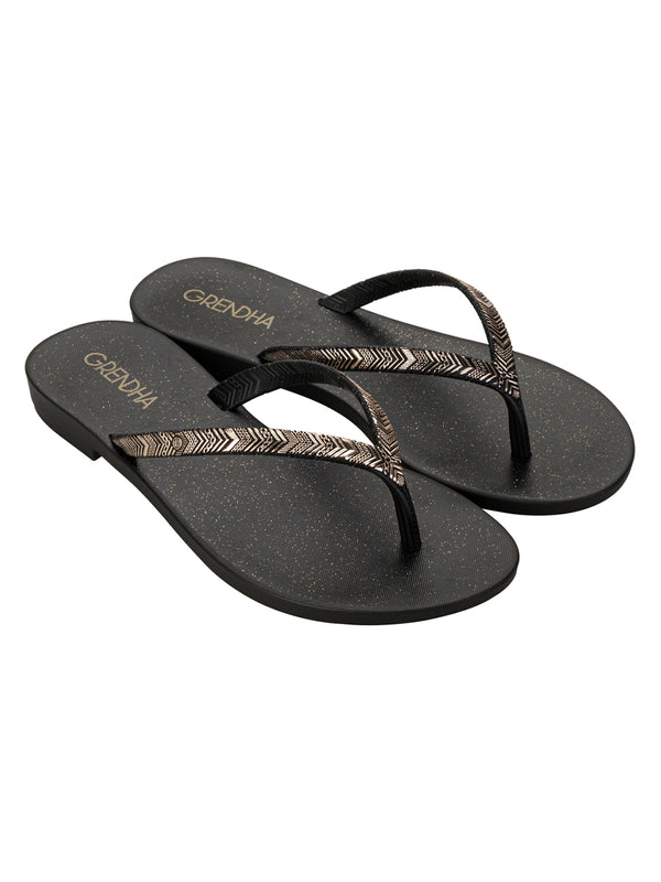 GRENDHA AMOR EM FLOR RAST - GLITER BLACK