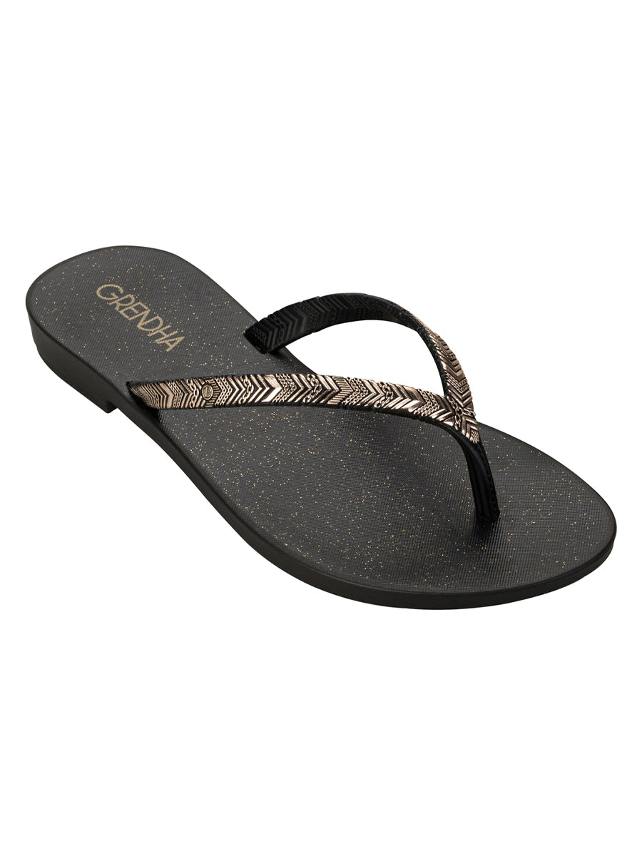 GRENDHA AMOR EM FLOR RAST - GLITER BLACK