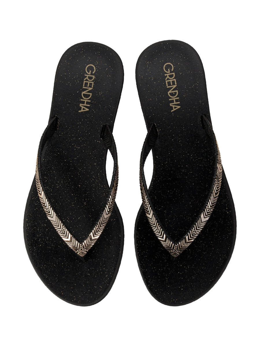 GRENDHA AMOR EM FLOR RAST - GLITER BLACK