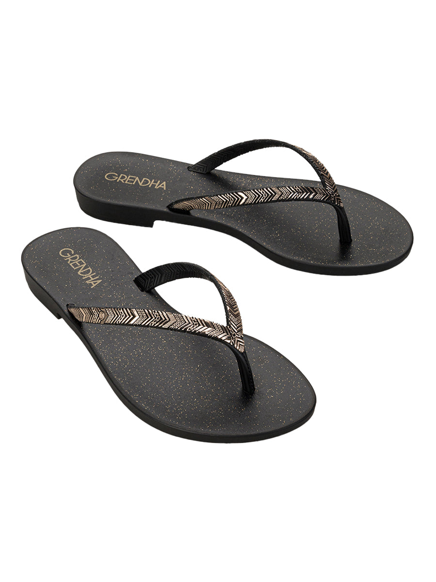 GRENDHA AMOR EM FLOR RAST - GLITER BLACK