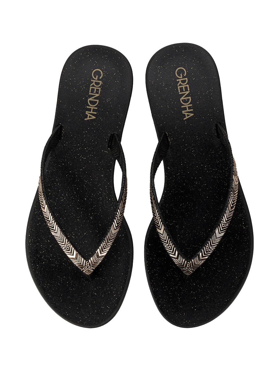 GRENDHA AMOR EM FLOR RAST - GLITER BLACK