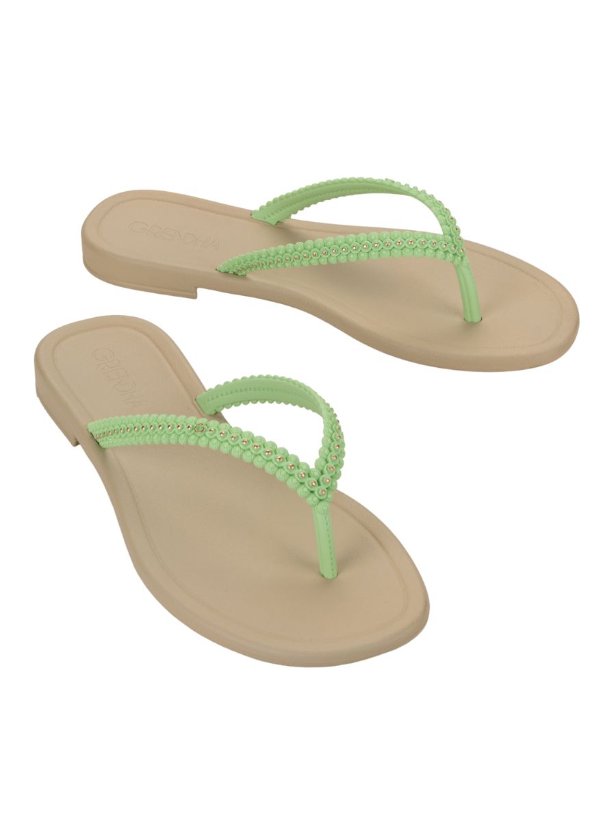 GRENDHA TODO DIA RAST - APPLE GREEN/LIGHT BEIGE