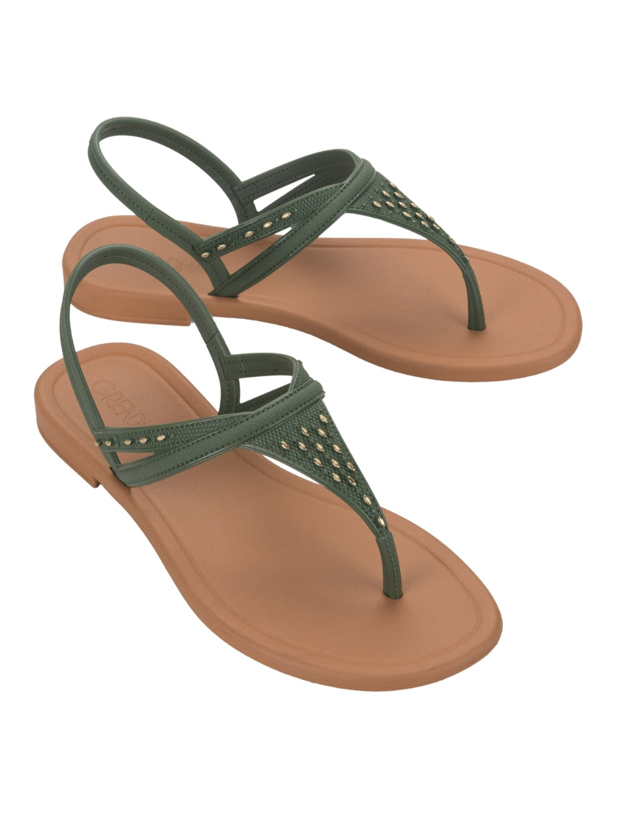 GRENDHA EMOCIONADA SAND - GREEN/BROWN
