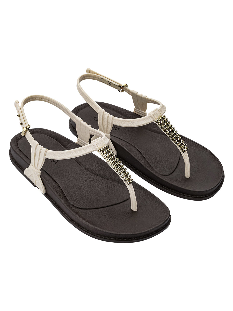 GRENDHA CHARMOSA SAND - OFF WHITE/COFFEE