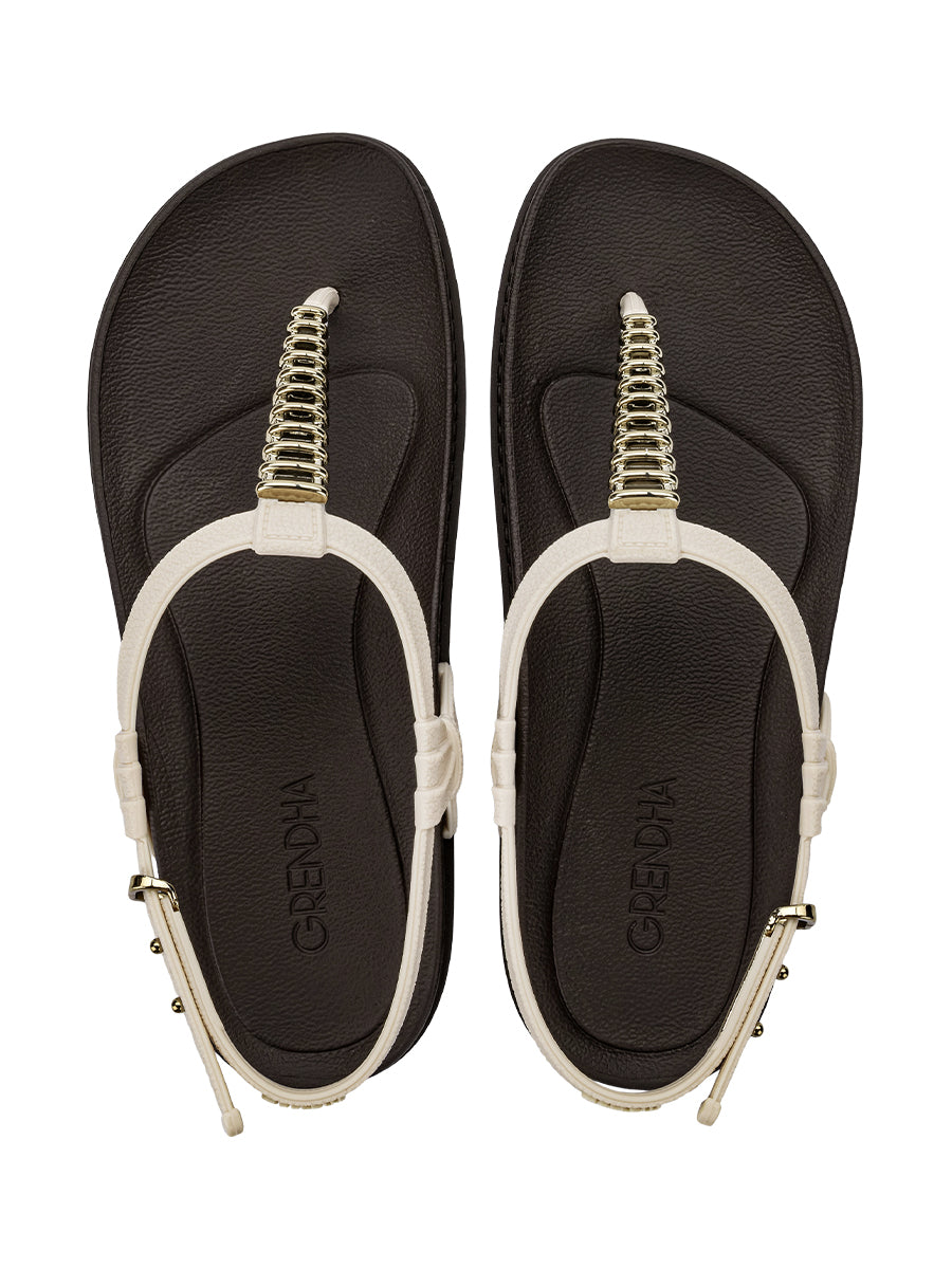 GRENDHA CHARMOSA SAND - OFF WHITE/COFFEE