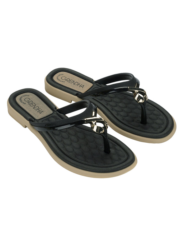 GRENDHA ENLACOS - BLACK/BEIGE