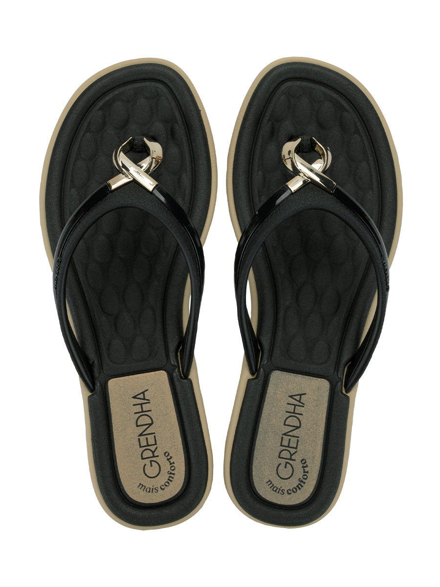 GRENDHA ENLACOS - BLACK/BEIGE