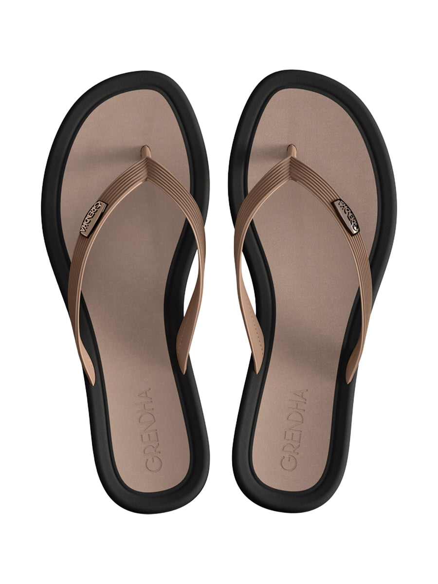 GRENDHA TODO DIA SUTILEZA RAST - MOCCA BROWN/BLACK/CARNATION