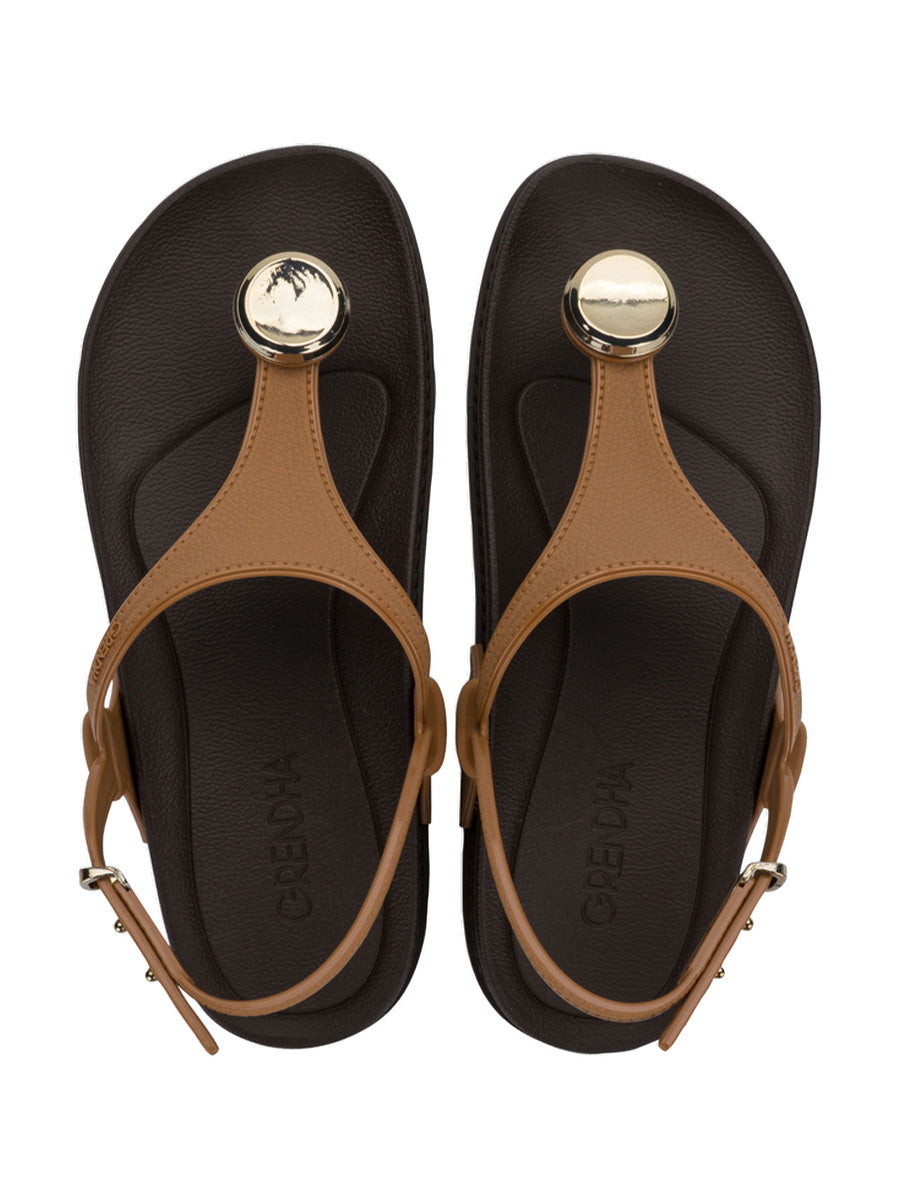 GRENDHA ELEGANCIA SAND - DARK BROWN COFFEE