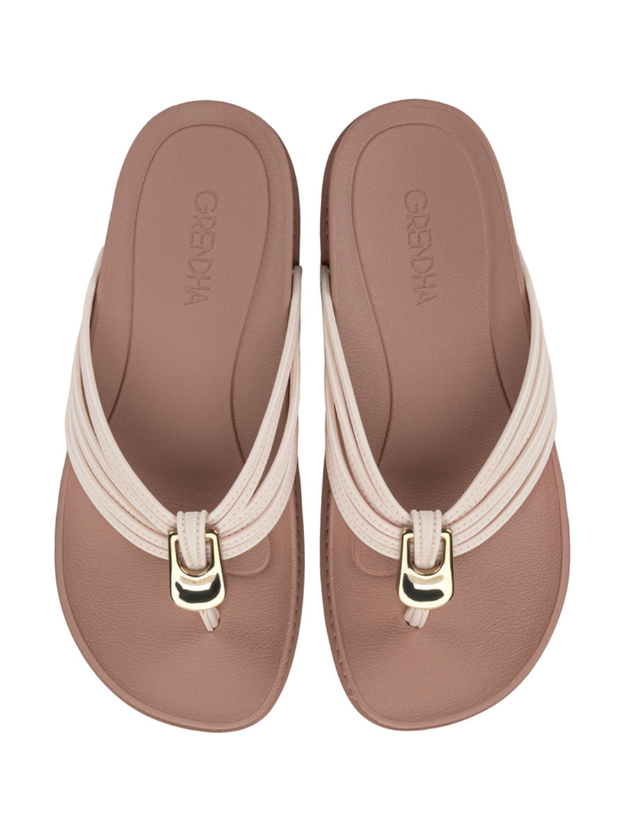 GRENDHA ALMA RAST - OFF WHITE/BROWN