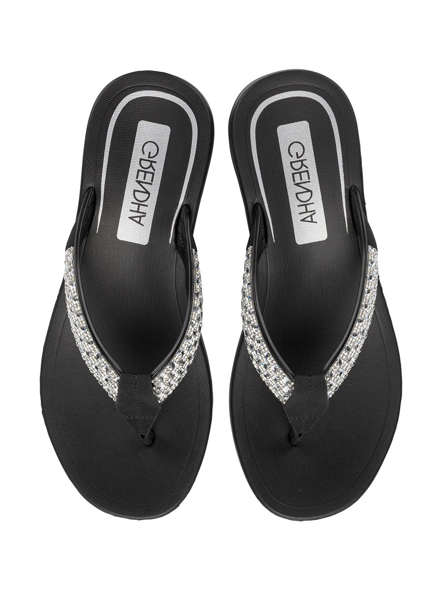 GRENDHA CRISTALINA RAST - BLACK/BLACK