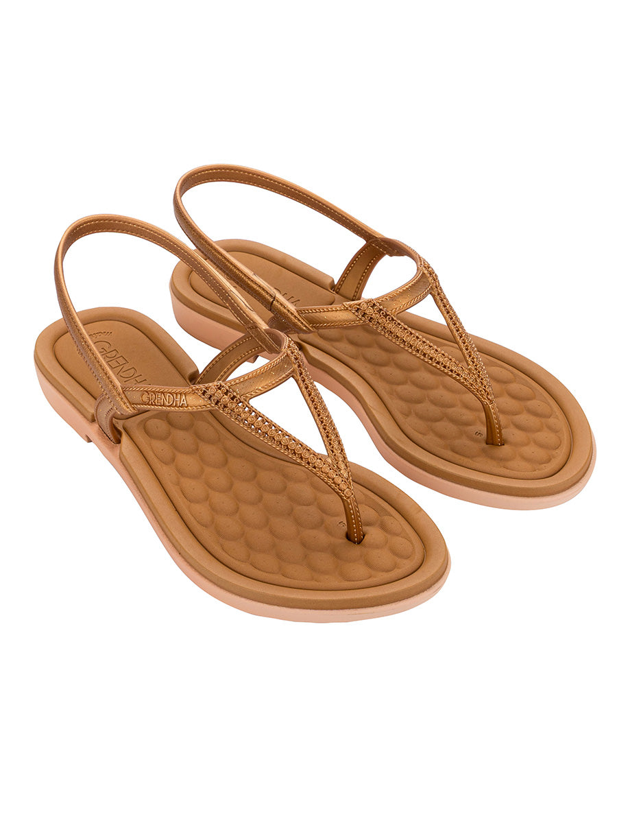 GRENDHA PLENITUDE SAND - METALLIC BROWN