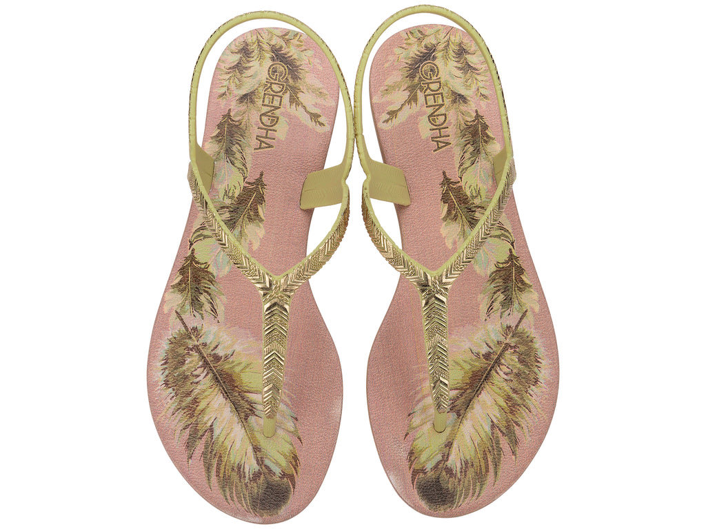 GRENDHA AMOR EM FLOR SAND - AVOCADO GREEN BEIGE