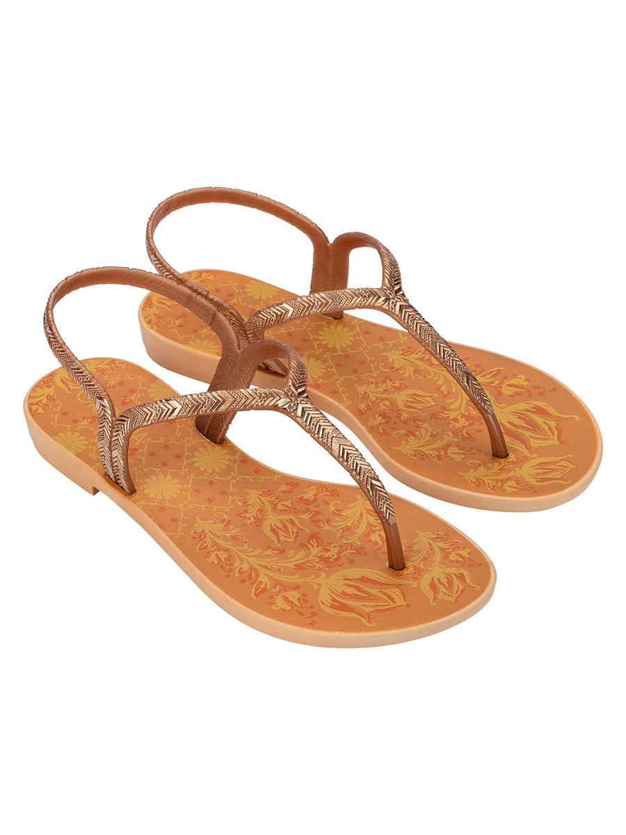 GRENDHA AMOR EM FLOR SAND - GOLD