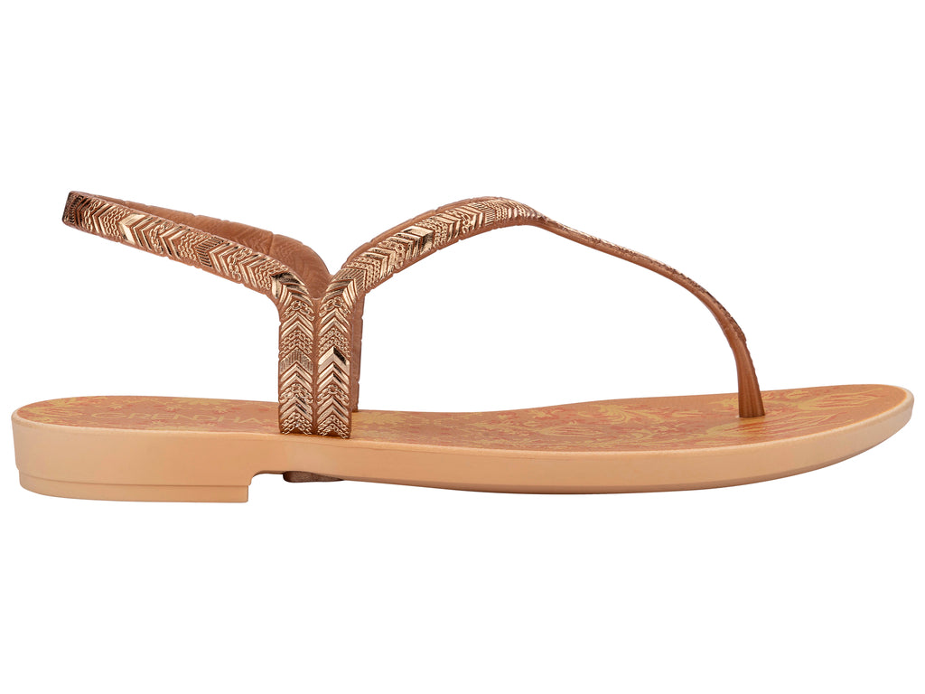 GRENDHA AMOR EM FLOR SAND - GOLD