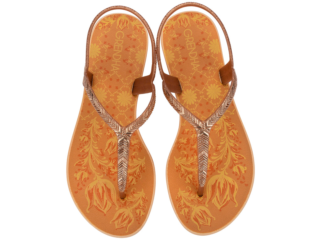GRENDHA AMOR EM FLOR SAND - GOLD