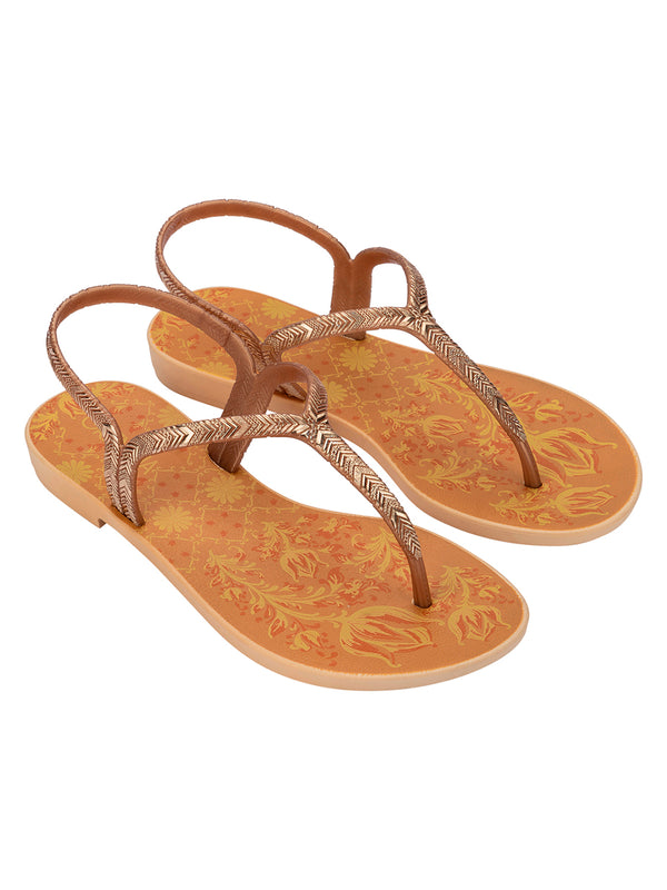 GRENDHA AMOR EM FLOR SAND - GOLD