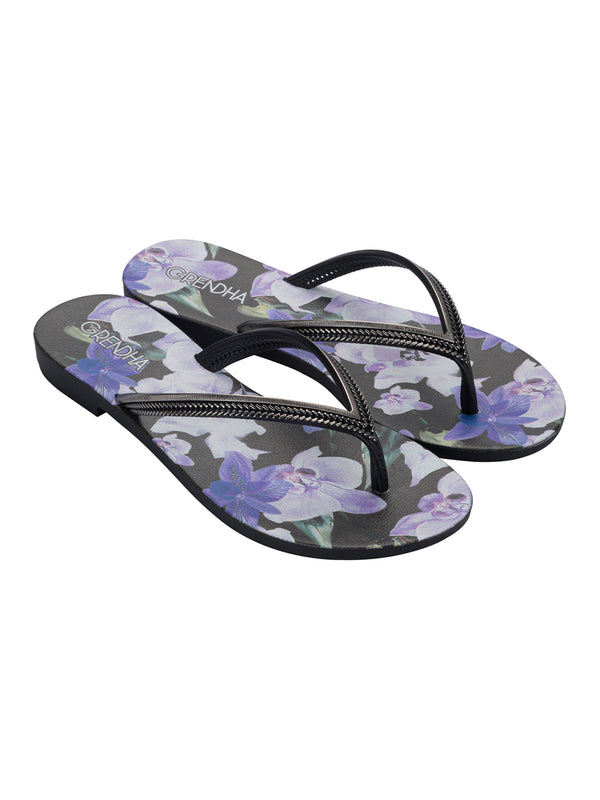 GRENDHA ACAI ENERGIA FEM - FLORAL BLACK LILAC