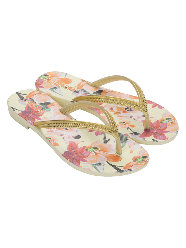 GRENDHA ACAI ENERGIA FEM - IRIODIM BEIGE FLORAL