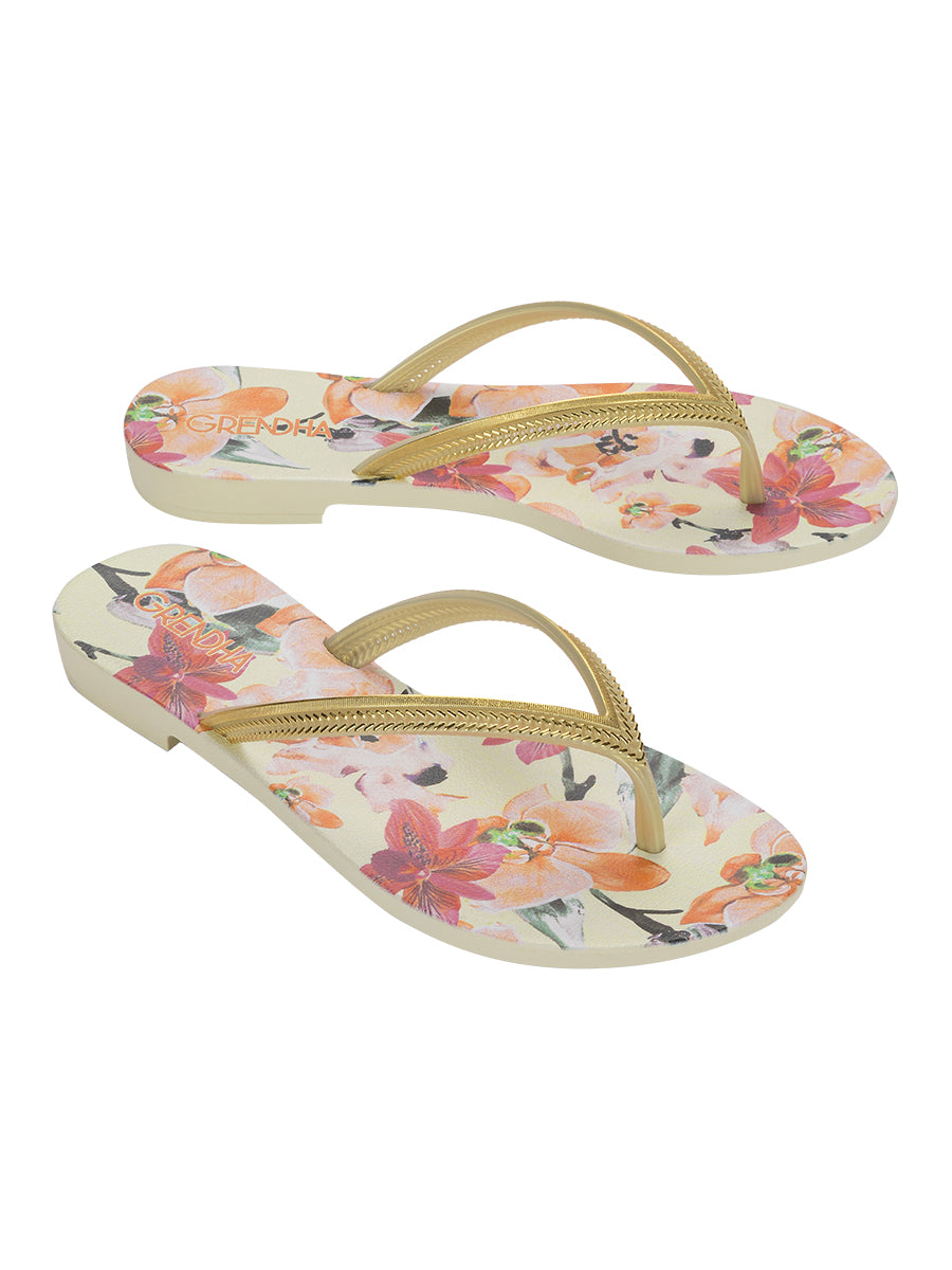 GRENDHA ACAI ENERGIA FEM - IRIODIM BEIGE FLORAL