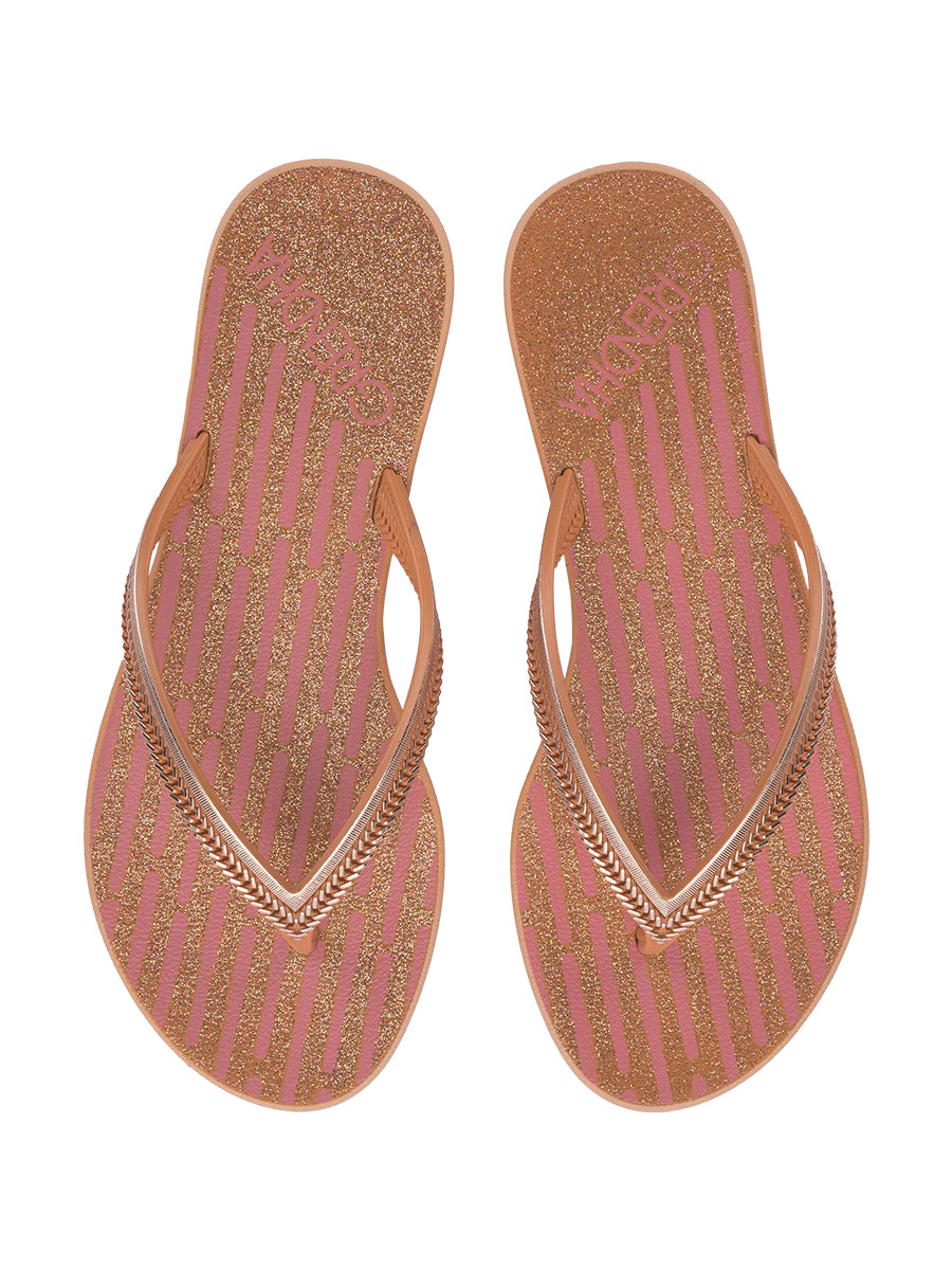 GRENDHA ACAI ENERGIA FEM - STRIPES DARK BROWN