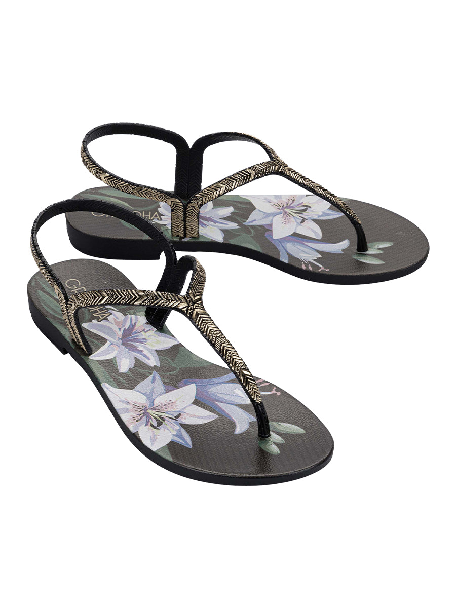GRENDHA AMOR EM FLOR SAND - FLOWERS BLACK
