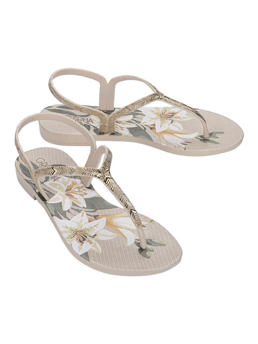 GRENDHA AMOR EM FLOR SAND - FLOWERS OFF WHITE