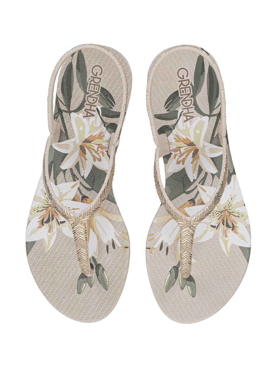 GRENDHA AMOR EM FLOR SAND - FLOWERS OFF WHITE