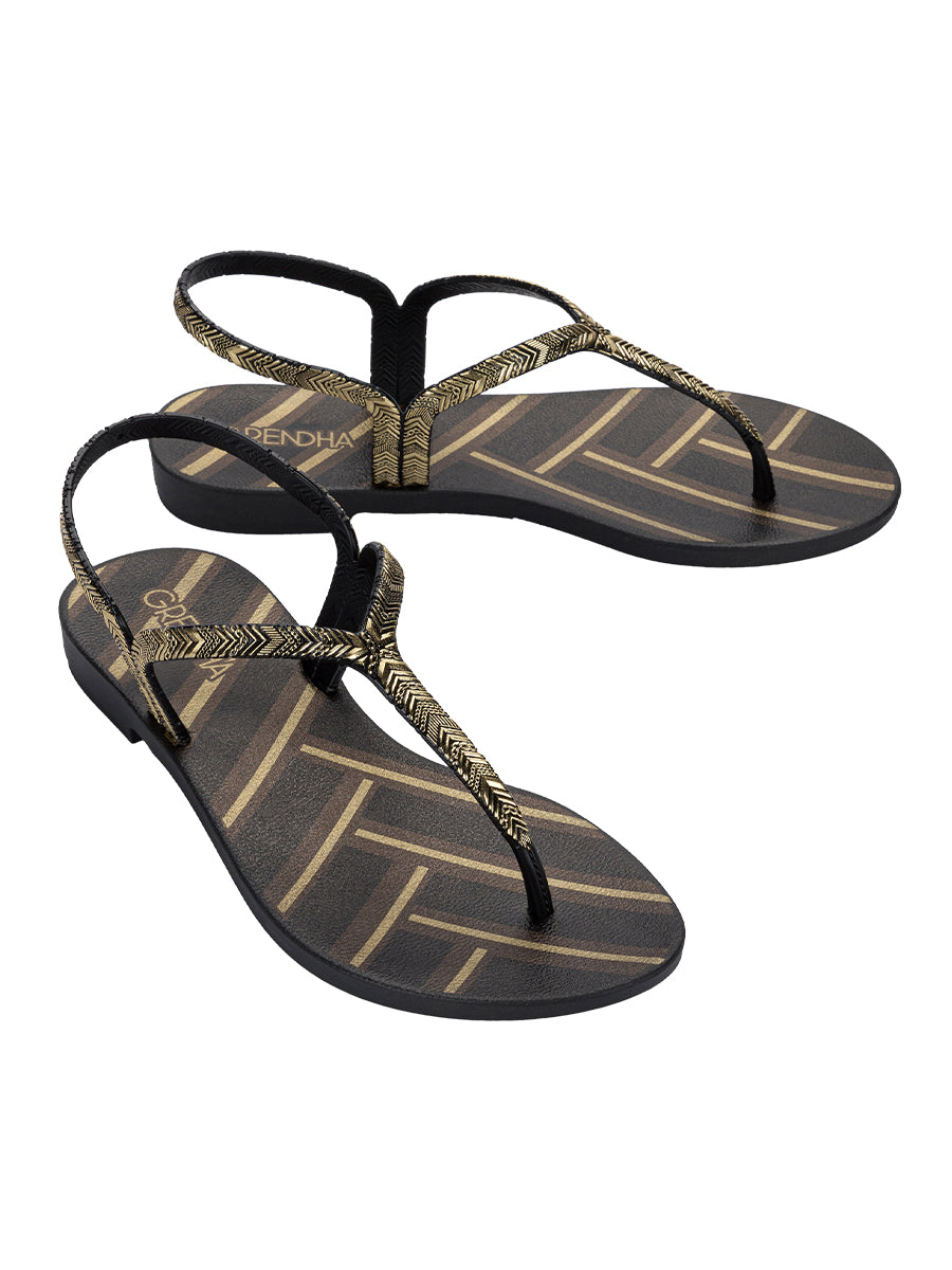 GRENDHA AMOR EM FLOR SAND - STRIPES BLACK