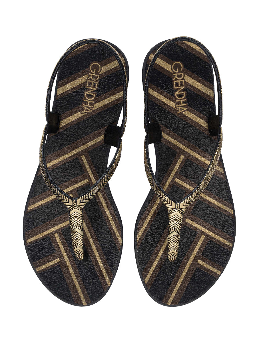 GRENDHA AMOR EM FLOR SAND - STRIPES BLACK