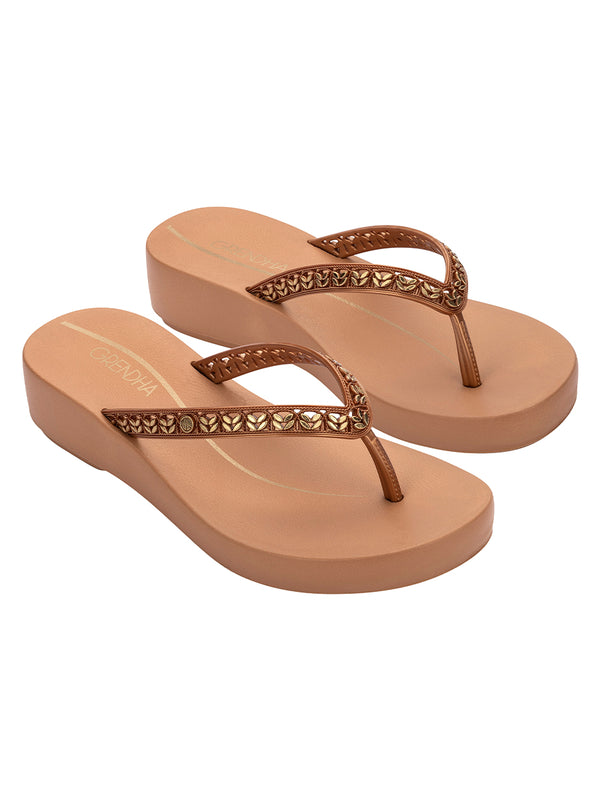 GRENDHA EXUBERANCIA - METALLIC DARK BROWN