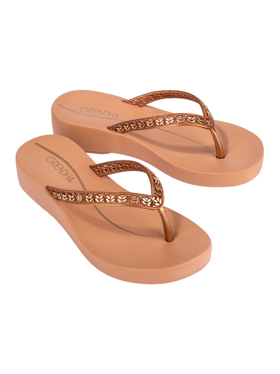 GRENDHA EXUBERANCIA - METALLIC DARK BROWN