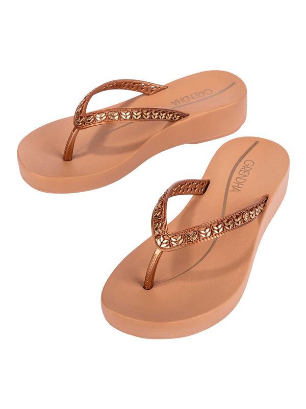 GRENDHA EXUBERANCIA - METALLIC DARK BROWN