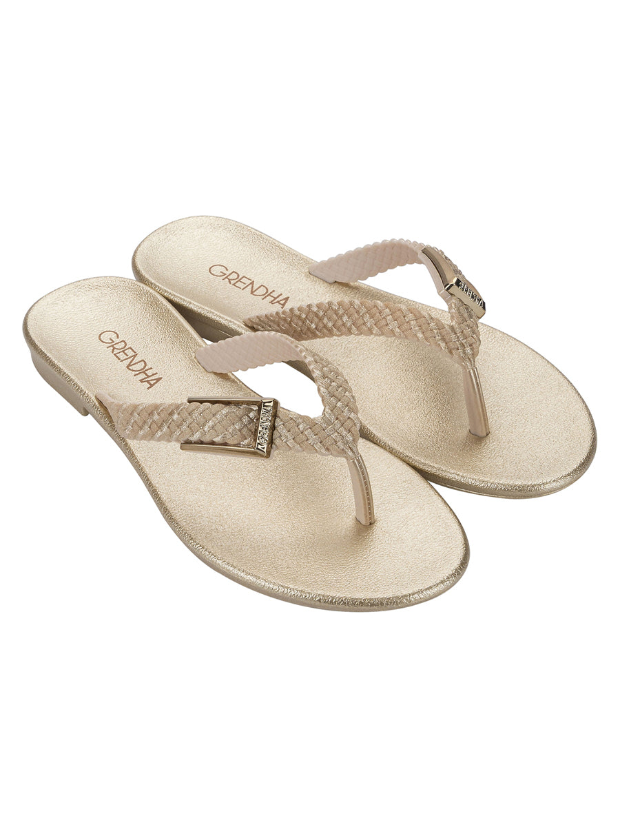 GRENDHA LUZ RAST - METALLIC OFF WHITE