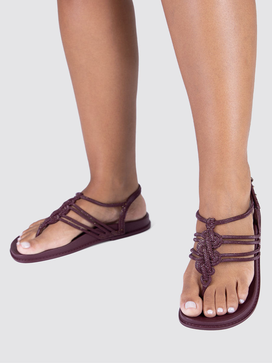 GRENDHA DETALHES SAND - BURGUNDY