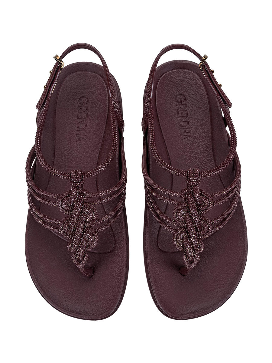 GRENDHA DETALHES SAND - BURGUNDY