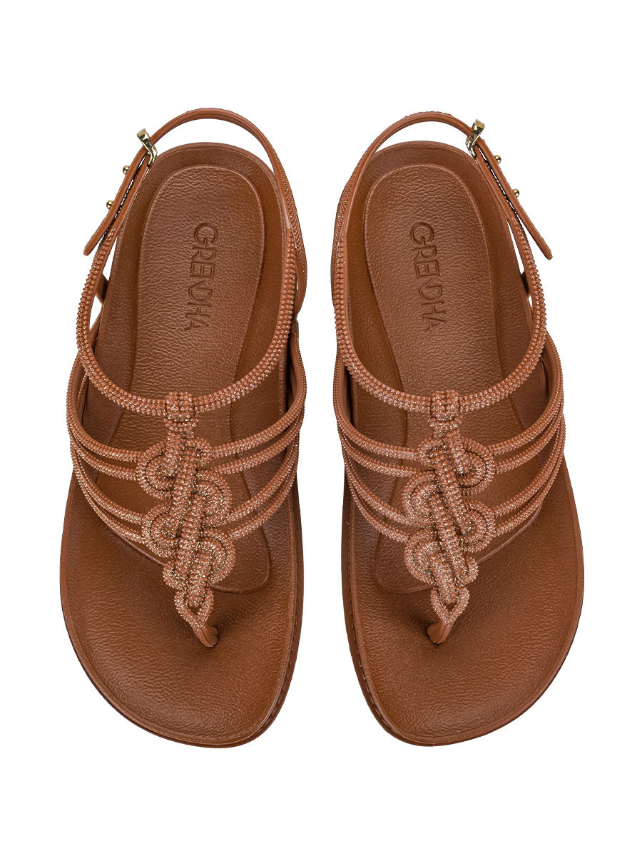 GRENDHA DETALHES SAND - COCOA BROWN
