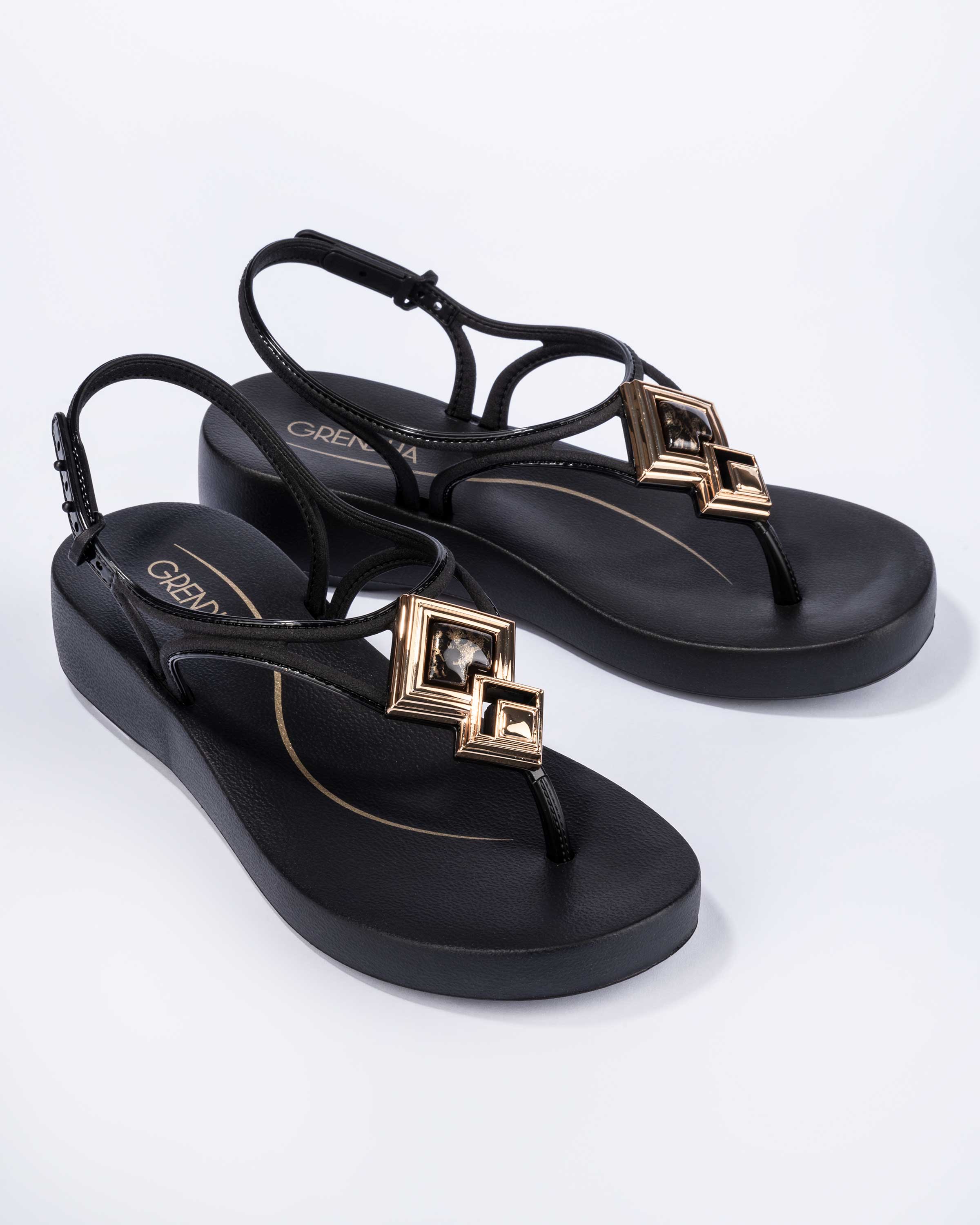  GRENDHA JOIA PLAT SANDAL - BLACK