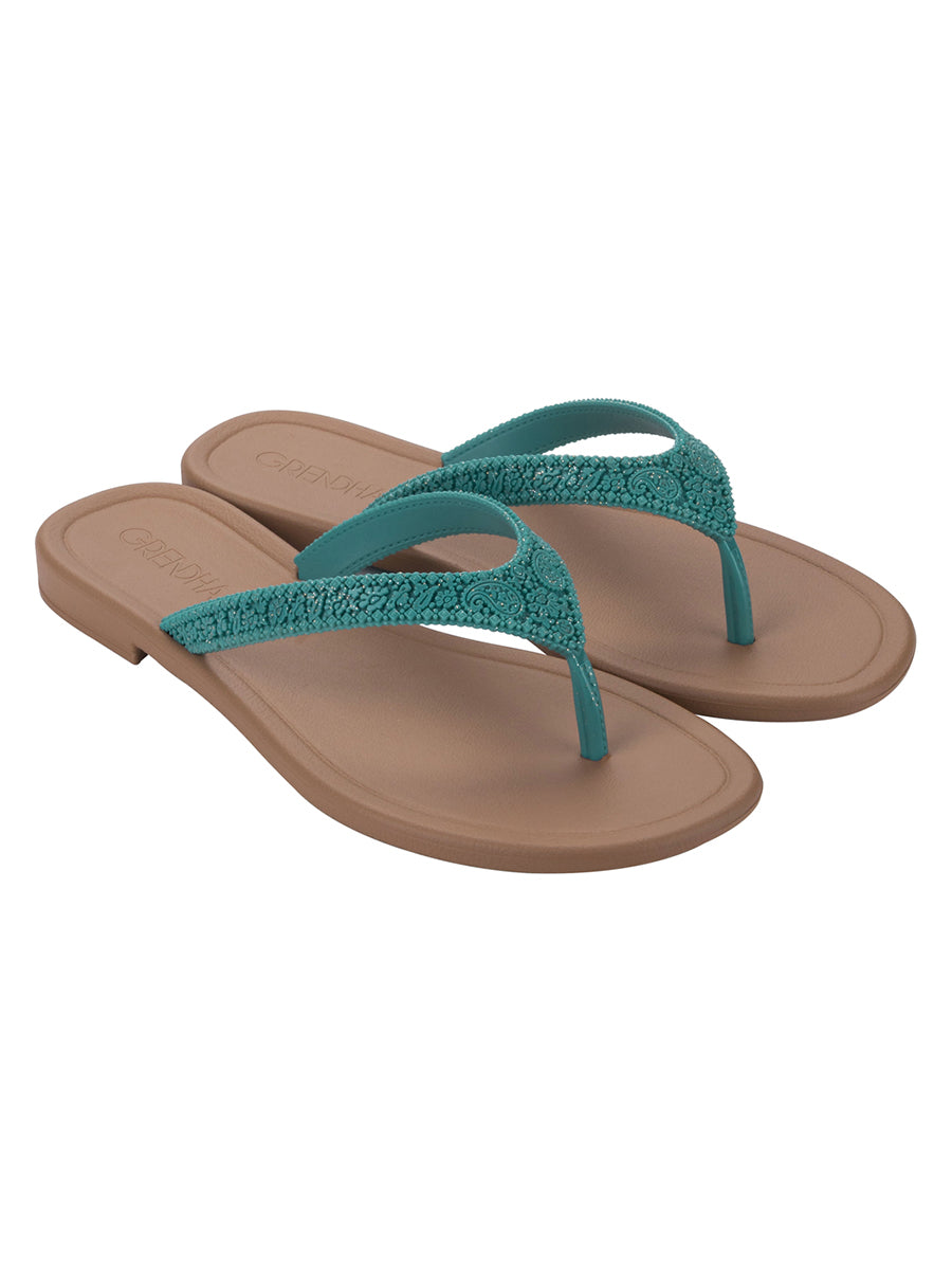 GRENDHA TODO DIA AUTENTICA RAST - OCEAN GREEN/MOCCA BROWN