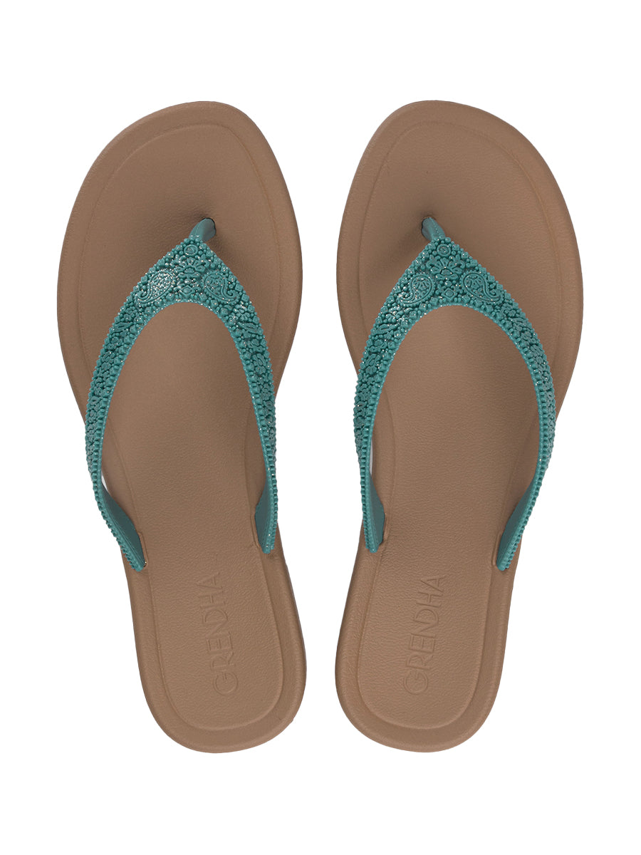 GRENDHA TODO DIA AUTENTICA RAST - OCEAN GREEN/MOCCA BROWN